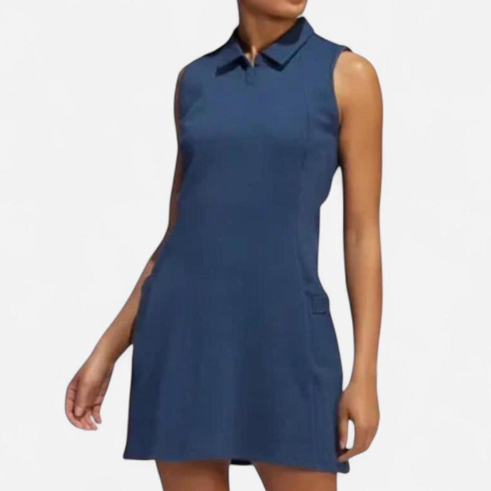Adidas Go-To Sleeveless Golf Dress Women XL Blue Athletic Sporty Tennis Golf